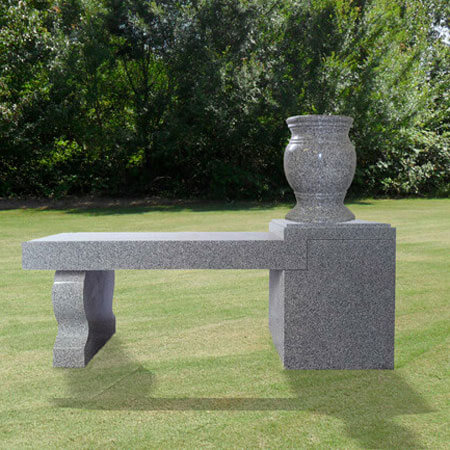Cremation Bench With Optional Vase